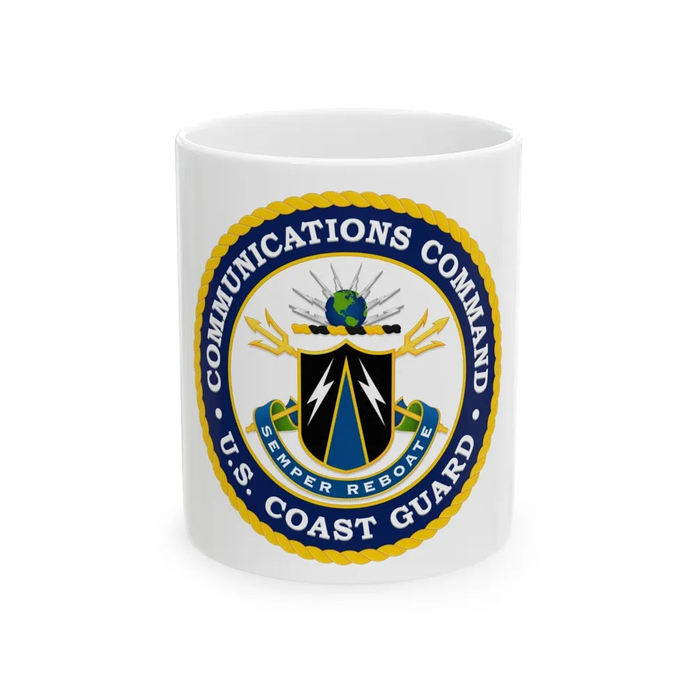 USCG Communications Command (U.S. Coast Guard) White Coffee Mug-11oz-Go Mug Yourself