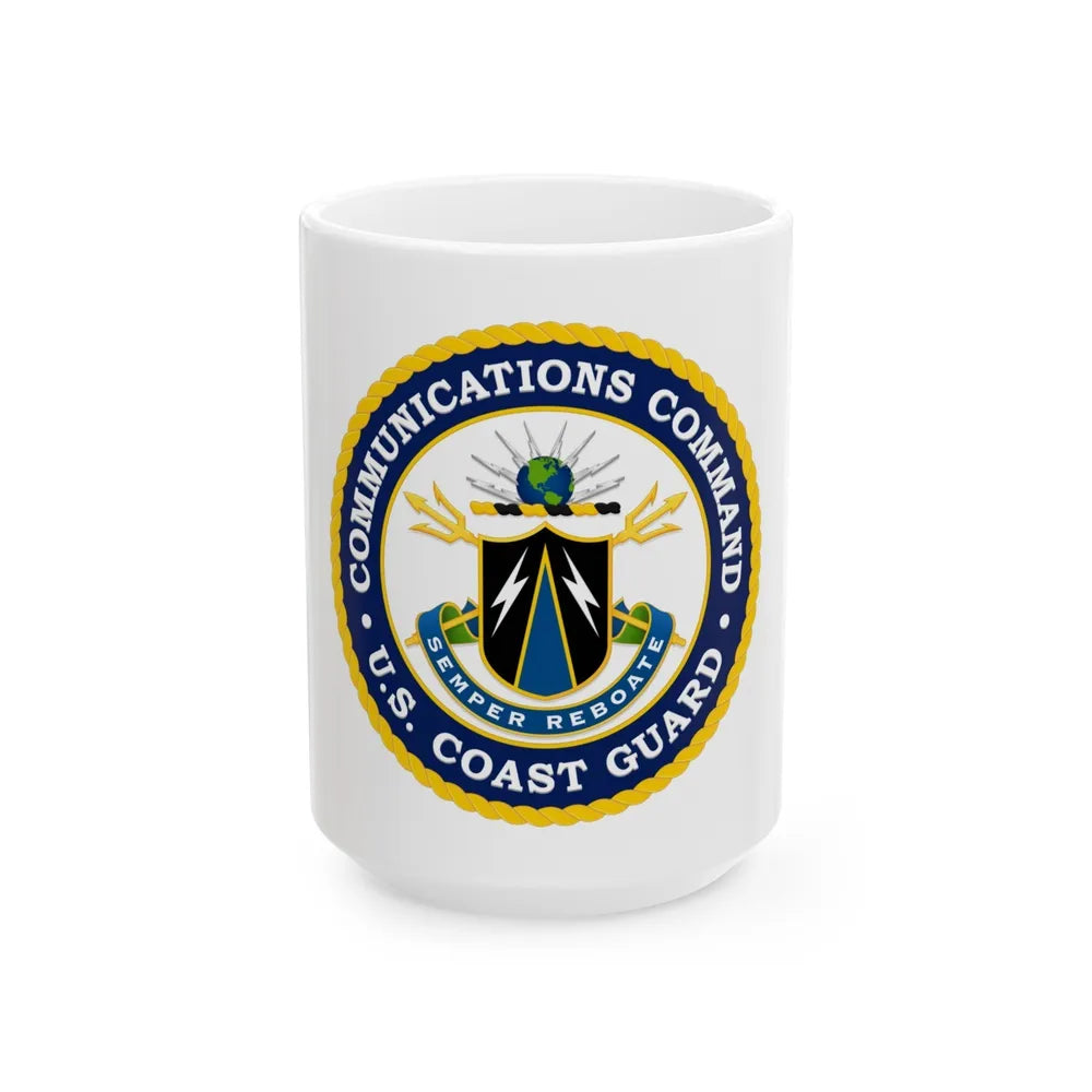 USCG Communications Command (U.S. Coast Guard) White Coffee Mug-15oz-Go Mug Yourself