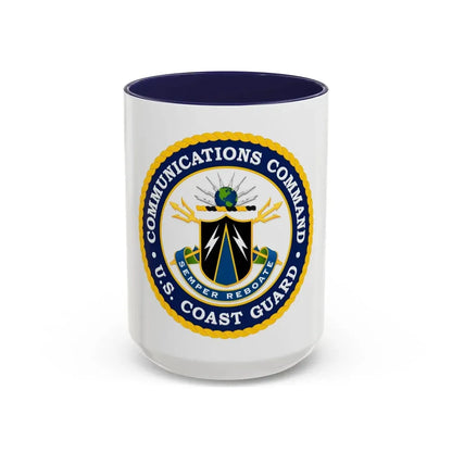 USCG Communications Command (U.S. Coast Guard) Accent Coffee Mug 15oz Navy - Go Mug Yourself