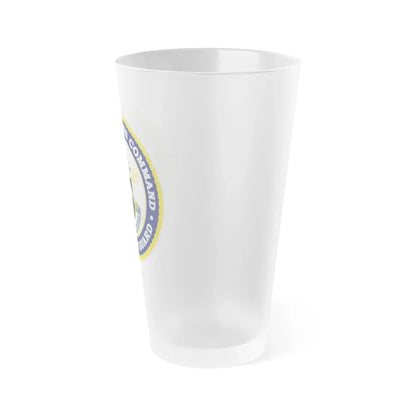 USCG Communications Command (U.S. Coast Guard) Frosted Pint Glass 16oz - Go Mug Yourself