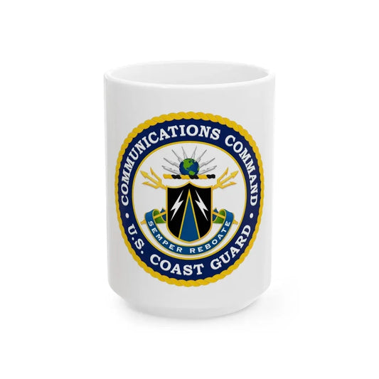 USCG Communications Command (U.S. Coast Guard) White Coffee Mug 15oz - Go Mug Yourself