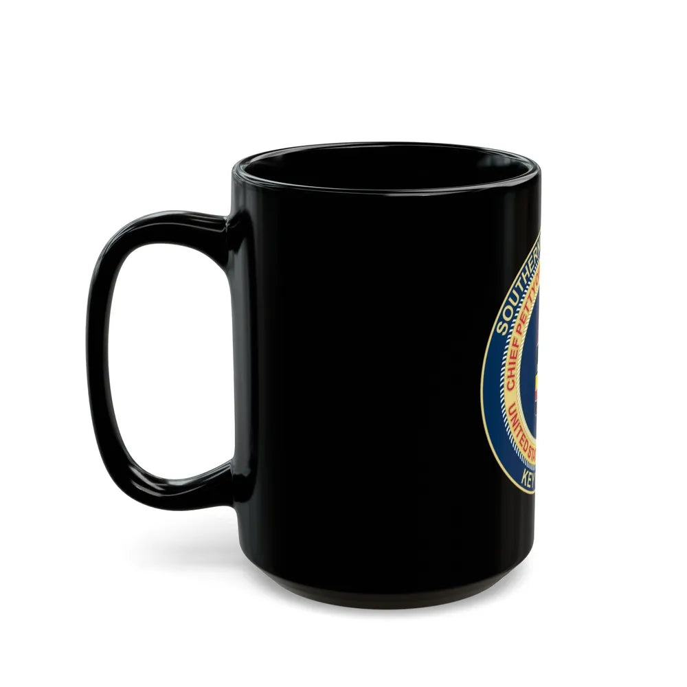 USCG CPOA Key West FL Southernmost Chapter (U.S. Coast Guard) Black Coffee Mug-Go Mug Yourself