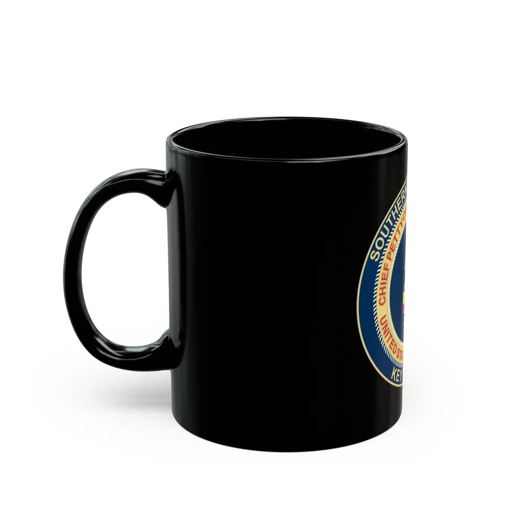 USCG CPOA Key West FL Southernmost Chapter (U.S. Coast Guard) Black Coffee Mug-Go Mug Yourself