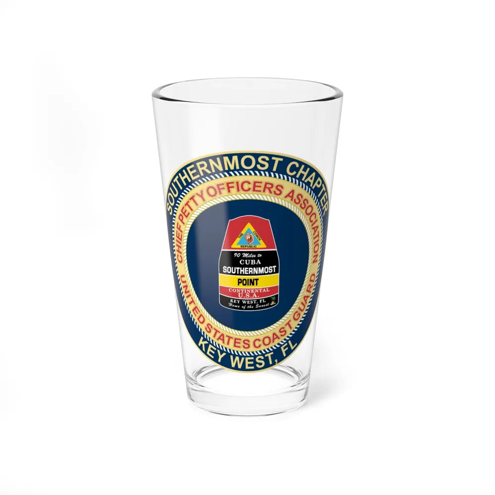 USCG CPOA Key West FL Southernmost Chapter (U.S. Coast Guard) Pint Glass 16oz-16oz-Go Mug Yourself