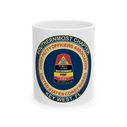 USCG CPOA Key West FL Southernmost Chapter (U.S. Coast Guard) White Coffee Mug-11oz-Go Mug Yourself