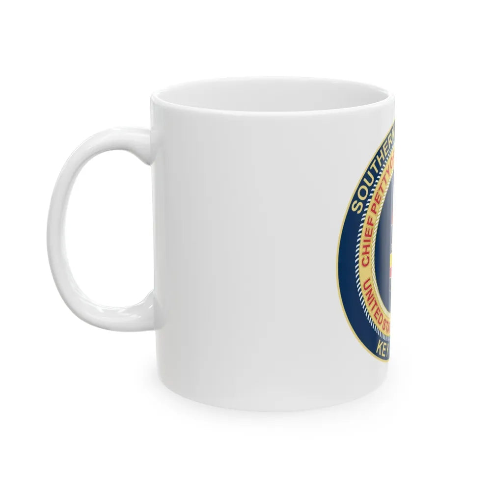 USCG CPOA Key West FL Southernmost Chapter (U.S. Coast Guard) White Coffee Mug-Go Mug Yourself