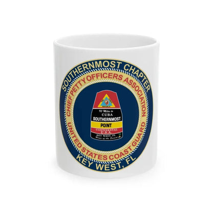 USCG CPOA Key West FL Southernmost Chapter (U.S. Coast Guard) White Coffee Mug 11oz - Go Mug Yourself