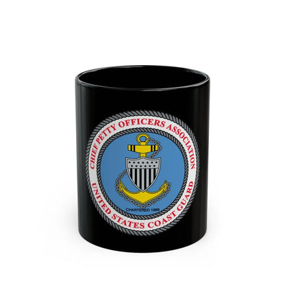 USCG CPOA (U.S. Coast Guard) Black Coffee Mug-11oz-Go Mug Yourself