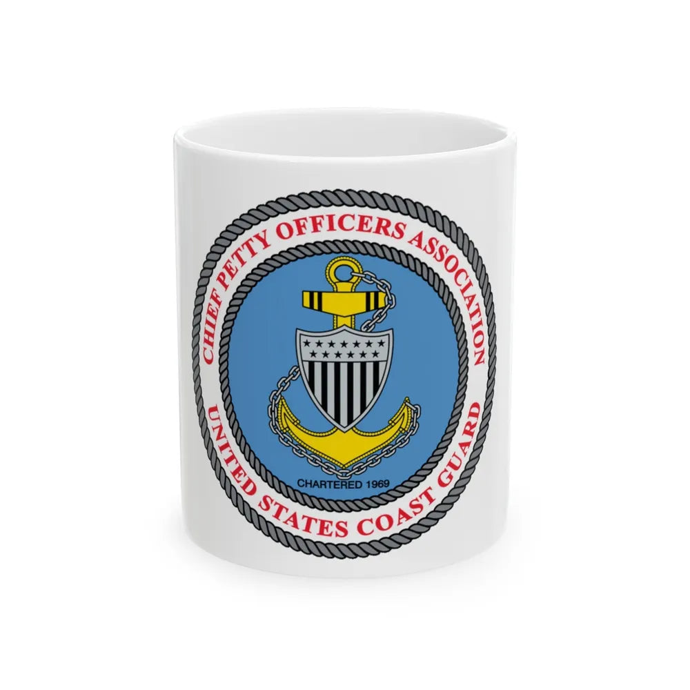 USCG CPOA (U.S. Coast Guard) White Coffee Mug-11oz-Go Mug Yourself