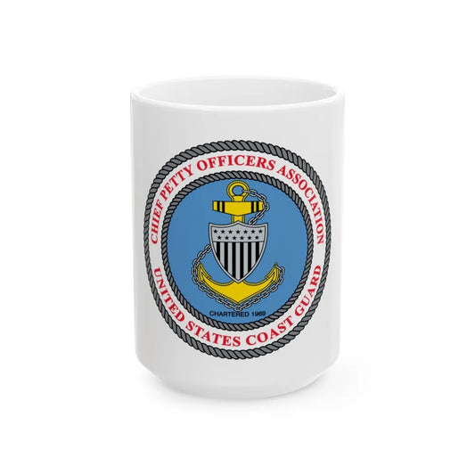 USCG CPOA (U.S. Coast Guard) White Coffee Mug-15oz-Go Mug Yourself