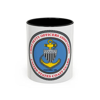 USCG CPOA (U.S. Coast Guard) Accent Coffee Mug 11oz Black - Go Mug Yourself