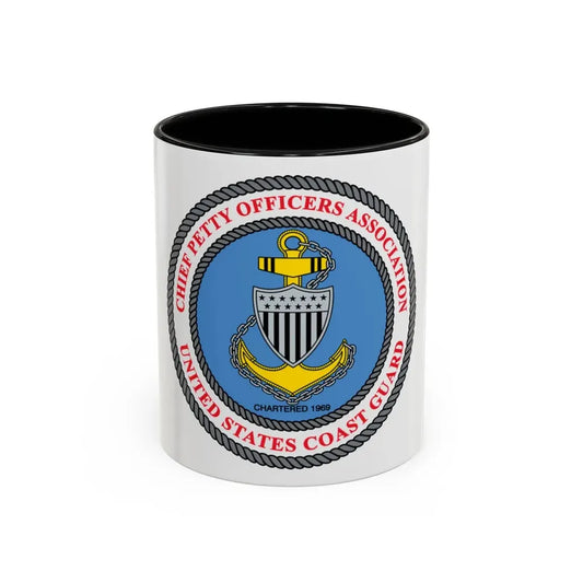 USCG CPOA (U.S. Coast Guard) Accent Coffee Mug 11oz Black - Go Mug Yourself