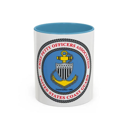 USCG CPOA (U.S. Coast Guard) Accent Coffee Mug 11oz Light Blue - Go Mug Yourself