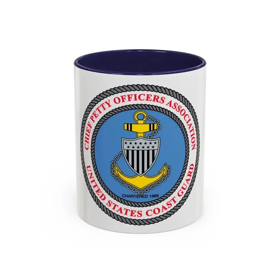 USCG CPOA (U.S. Coast Guard) Accent Coffee Mug 11oz Navy - Go Mug Yourself