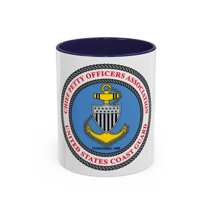 USCG CPOA (U.S. Coast Guard) Accent Coffee Mug 11oz Navy - Go Mug Yourself