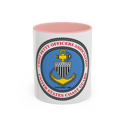 USCG CPOA (U.S. Coast Guard) Accent Coffee Mug 11oz Pink - Go Mug Yourself