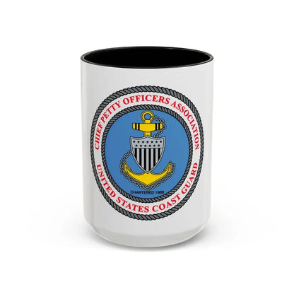 USCG CPOA (U.S. Coast Guard) Accent Coffee Mug 15oz Black - Go Mug Yourself