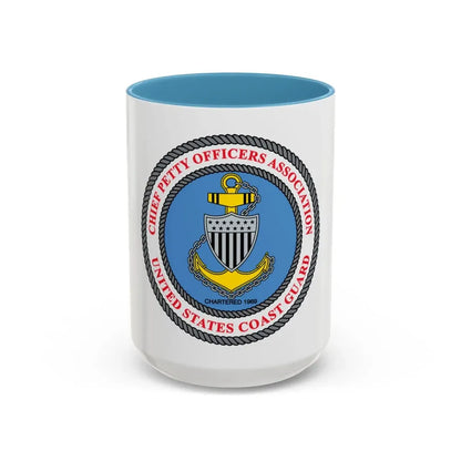 USCG CPOA (U.S. Coast Guard) Accent Coffee Mug 15oz Light Blue - Go Mug Yourself