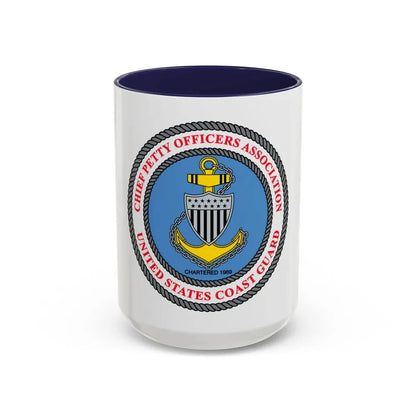 USCG CPOA (U.S. Coast Guard) Accent Coffee Mug 15oz Navy - Go Mug Yourself