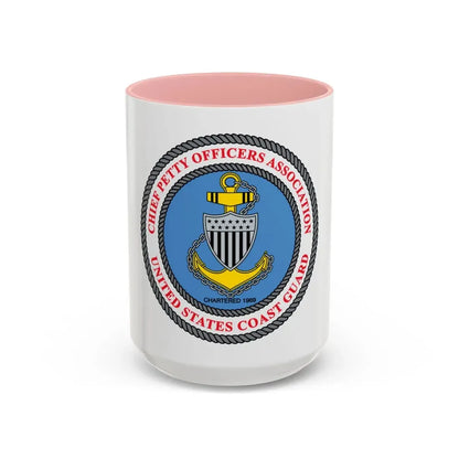 USCG CPOA (U.S. Coast Guard) Accent Coffee Mug 15oz Pink - Go Mug Yourself