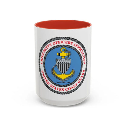 USCG CPOA (U.S. Coast Guard) Accent Coffee Mug 15oz Red - Go Mug Yourself