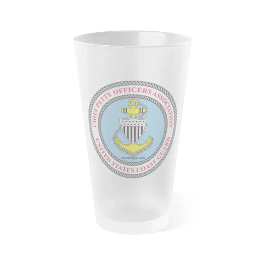 USCG CPOA (U.S. Coast Guard) Frosted Pint Glass 16oz Default Title - Go Mug Yourself