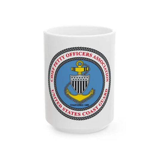 USCG CPOA (U.S. Coast Guard) White Coffee Mug 15oz - Go Mug Yourself