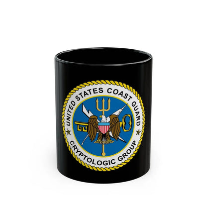 USCG Cryptologic Group (U.S. Coast Guard) Black Coffee Mug-11oz-Go Mug Yourself