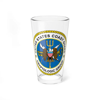 USCG Cryptologic Group (U.S. Coast Guard) Pint Glass 16oz-16oz-Go Mug Yourself