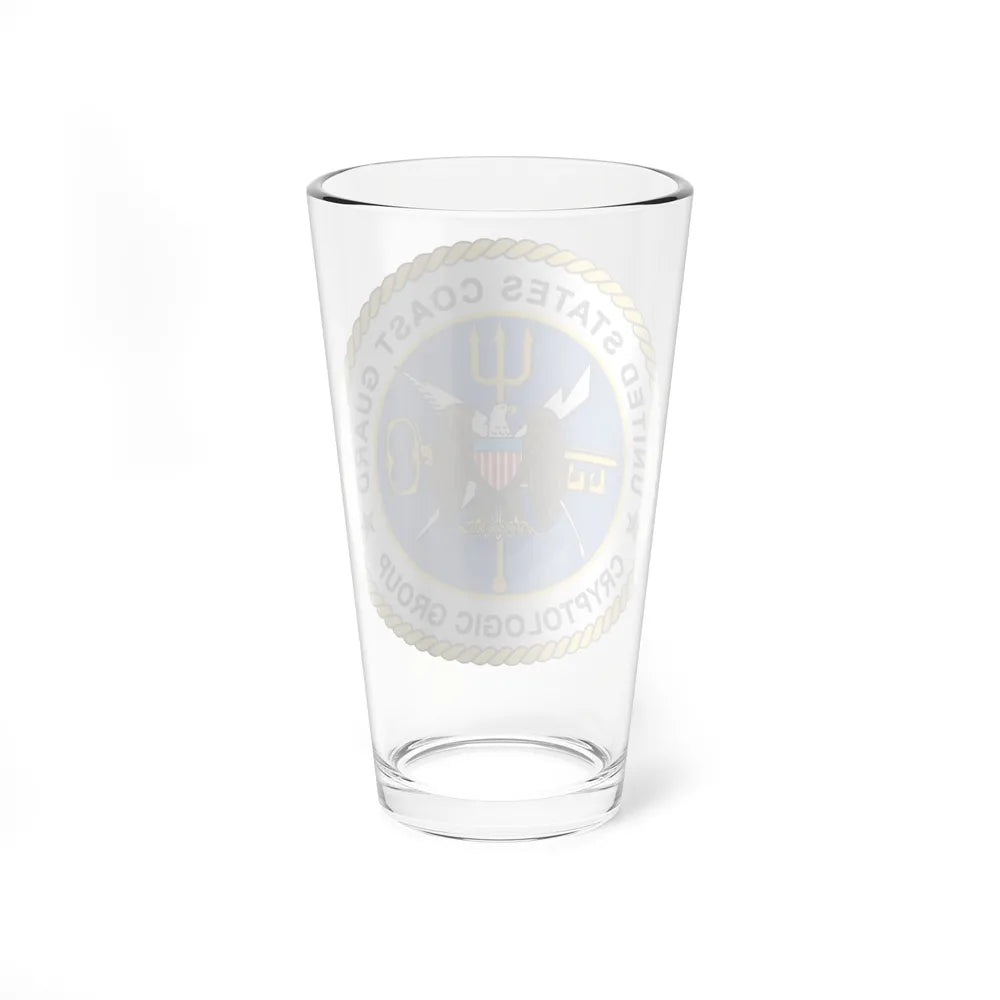 USCG Cryptologic Group (U.S. Coast Guard) Pint Glass 16oz-Go Mug Yourself