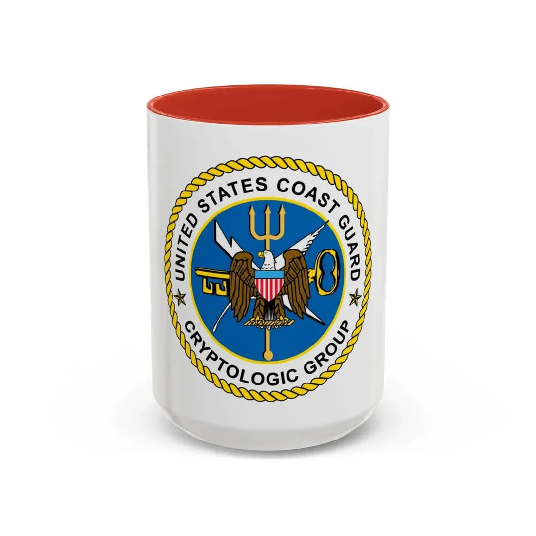 USCG Cryptologic Group (U.S. Coast Guard) Accent Coffee Mug 15oz Red - Go Mug Yourself