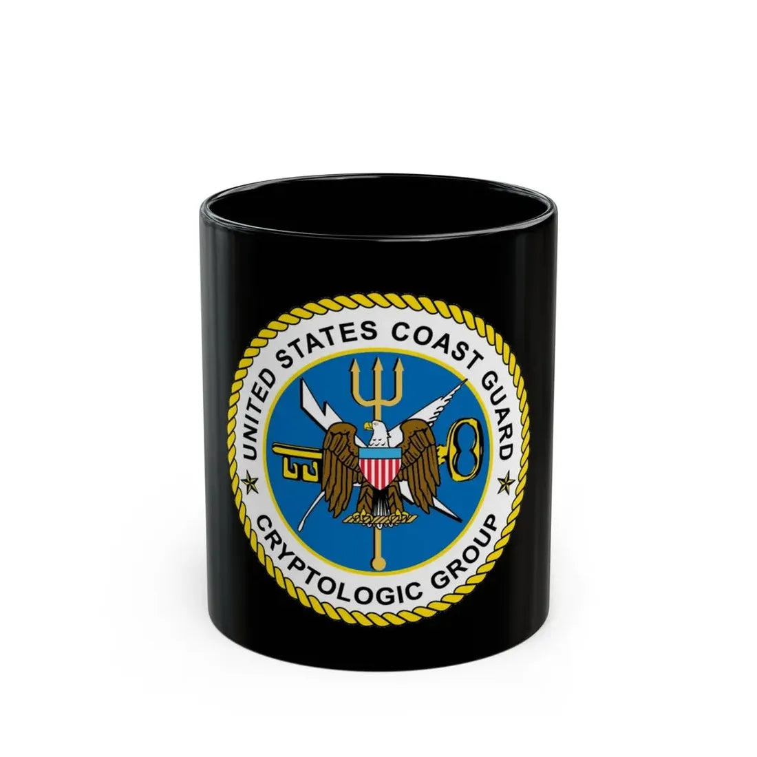 USCG Cryptologic Group (U.S. Coast Guard) Black Coffee Mug 11oz - Go Mug Yourself