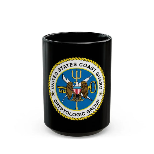 USCG Cryptologic Group (U.S. Coast Guard) Black Coffee Mug 15oz - Go Mug Yourself