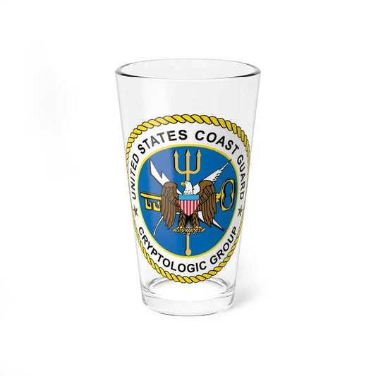 USCG Cryptologic Group (U.S. Coast Guard) Pint Glass 16oz 16oz - Go Mug Yourself