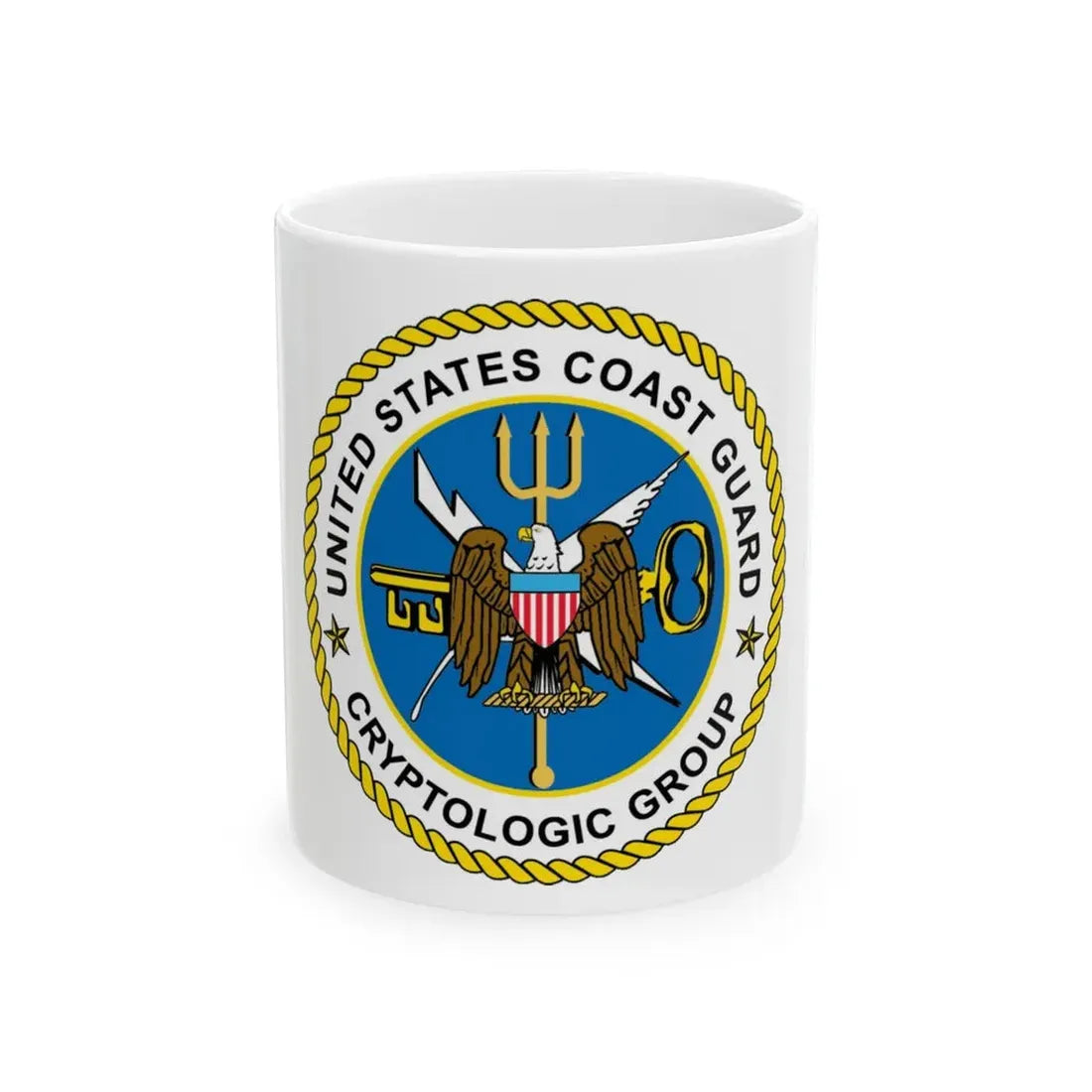 USCG Cryptologic Group (U.S. Coast Guard) White Coffee Mug 11oz - Go Mug Yourself