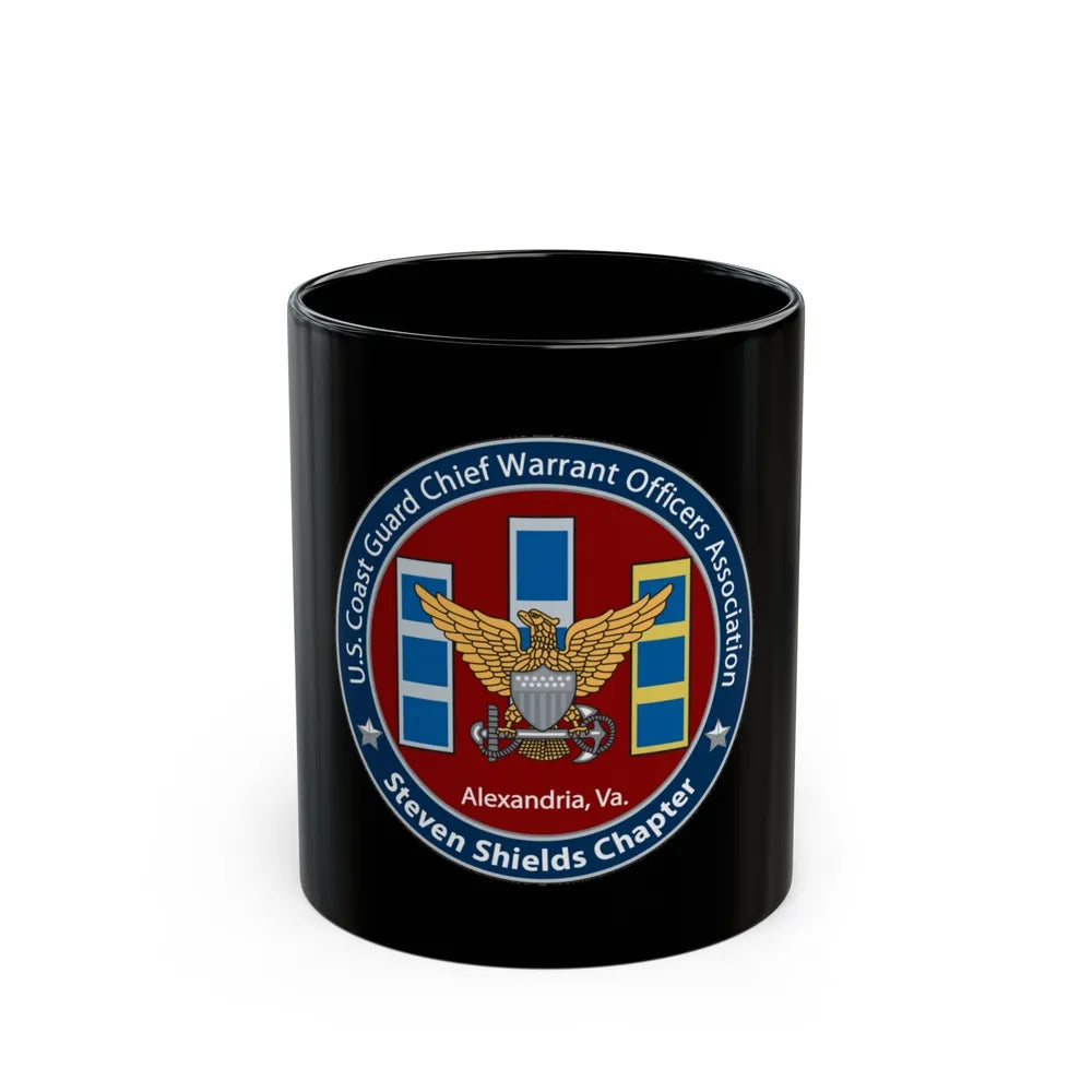 USCG CWO Assoc Steven Shields Chapter (U.S. Coast Guard) Black Coffee Mug-11oz-Go Mug Yourself