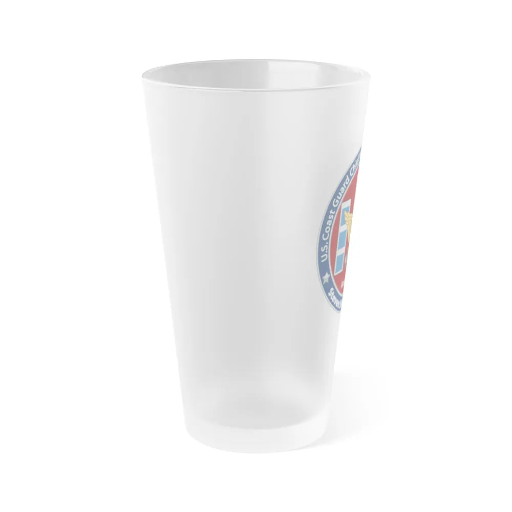 USCG CWO Assoc Steven Shields Chapter (U.S. Coast Guard) Frosted Pint Glass 16oz-Go Mug Yourself