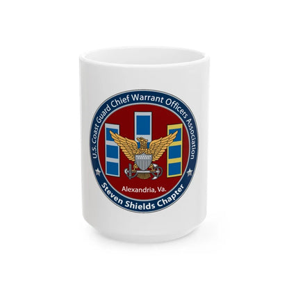 USCG CWO Assoc Steven Shields Chapter (U.S. Coast Guard) White Coffee Mug-15oz-Go Mug Yourself