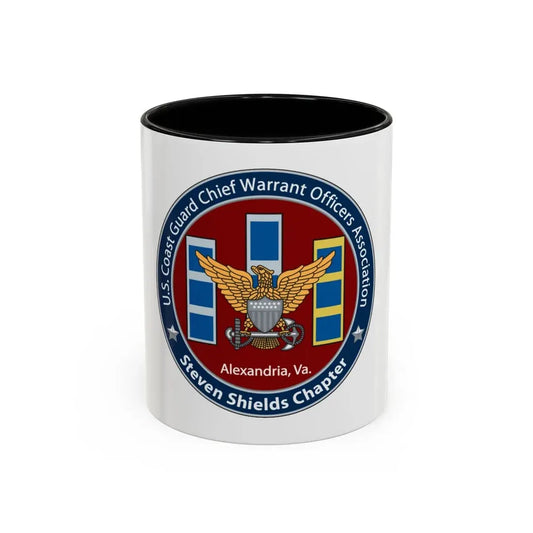USCG CWO Assoc Steven Shields Chapter (U.S. Coast Guard) Accent Coffee Mug 11oz Black - Go Mug Yourself