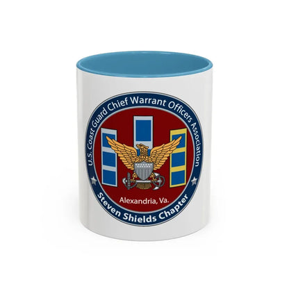 USCG CWO Assoc Steven Shields Chapter (U.S. Coast Guard) Accent Coffee Mug 11oz Light Blue - Go Mug Yourself