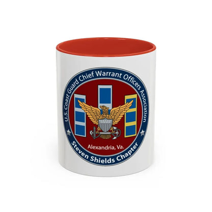 USCG CWO Assoc Steven Shields Chapter (U.S. Coast Guard) Accent Coffee Mug 11oz Red - Go Mug Yourself