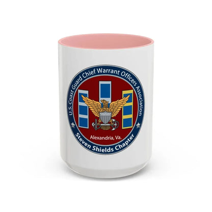 USCG CWO Assoc Steven Shields Chapter (U.S. Coast Guard) Accent Coffee Mug 15oz Pink - Go Mug Yourself