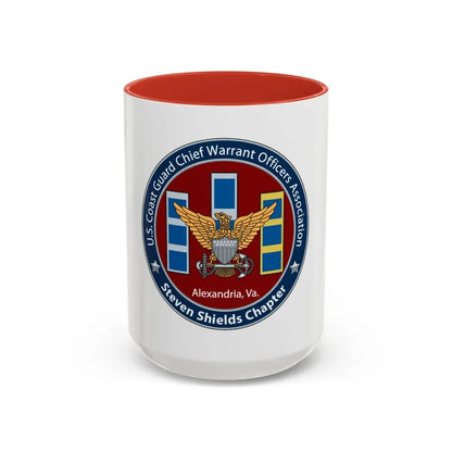 USCG CWO Assoc Steven Shields Chapter (U.S. Coast Guard) Accent Coffee Mug 15oz Red - Go Mug Yourself