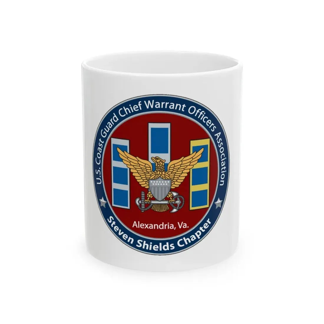 USCG CWO Assoc Steven Shields Chapter (U.S. Coast Guard) White Coffee Mug 11oz - Go Mug Yourself