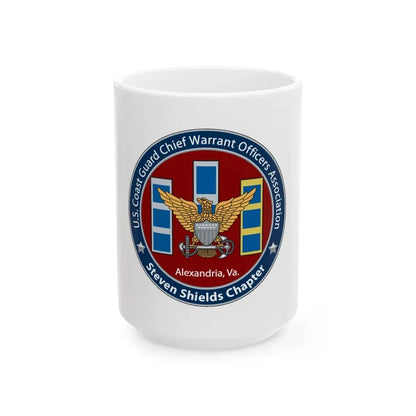 USCG CWO Assoc Steven Shields Chapter (U.S. Coast Guard) White Coffee Mug 15oz - Go Mug Yourself