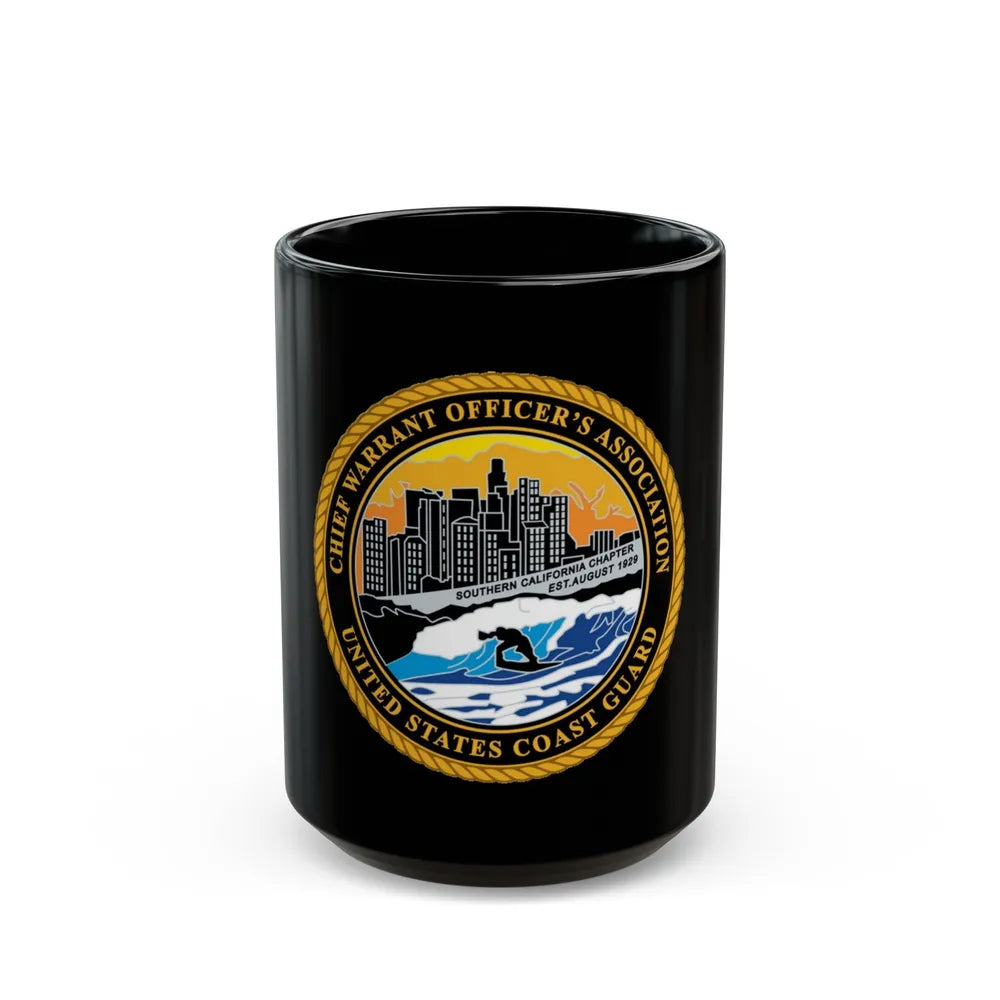 USCG CWO Assoc Surfer (U.S. Coast Guard) Black Coffee Mug-15oz-Go Mug Yourself