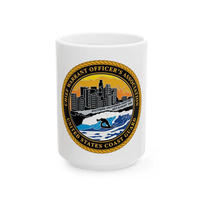 USCG CWO Assoc Surfer (U.S. Coast Guard) White Coffee Mug-15oz-Go Mug Yourself