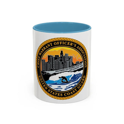 USCG CWO Assoc Surfer (U.S. Coast Guard) Accent Coffee Mug 11oz Light Blue - Go Mug Yourself