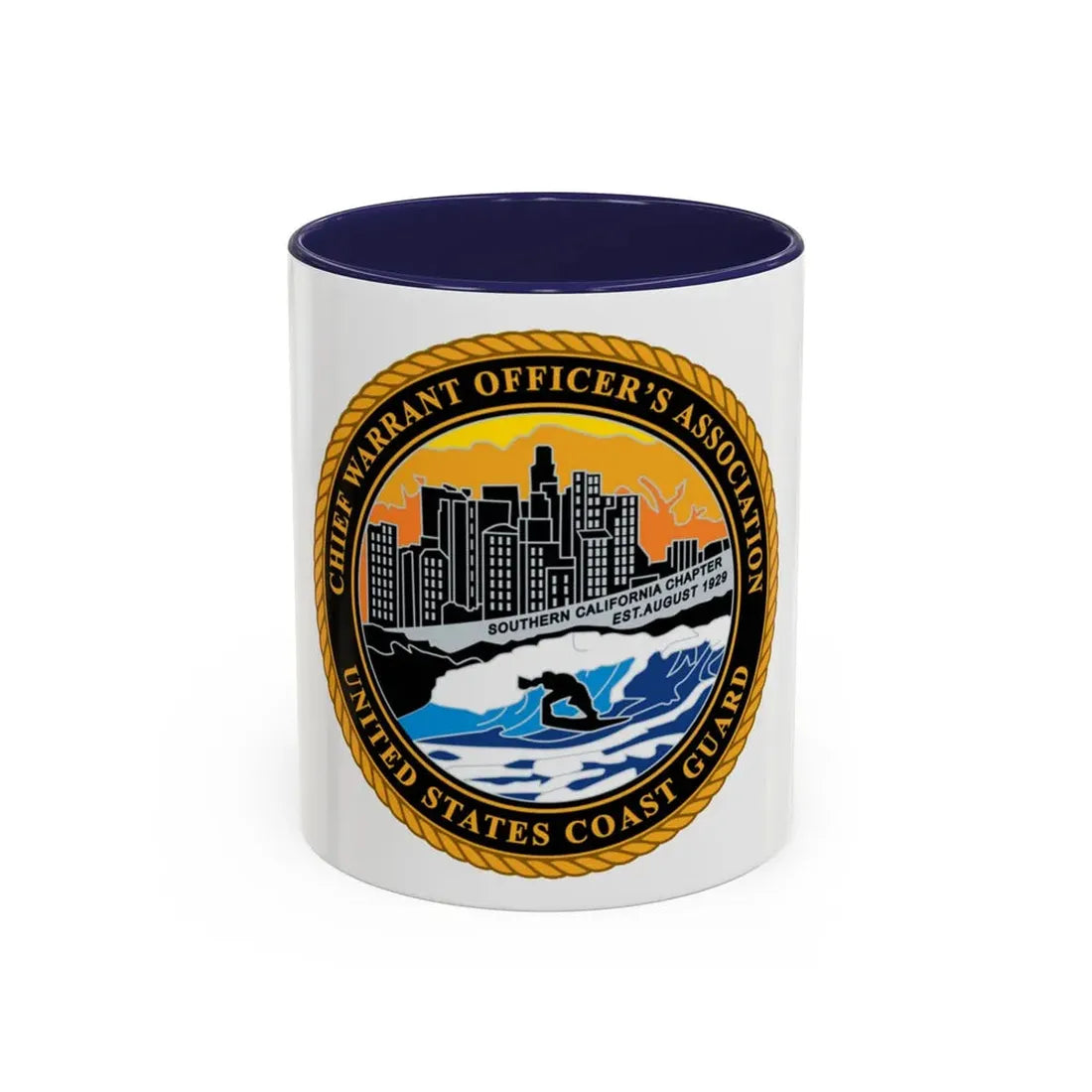 USCG CWO Assoc Surfer (U.S. Coast Guard) Accent Coffee Mug 11oz Navy - Go Mug Yourself