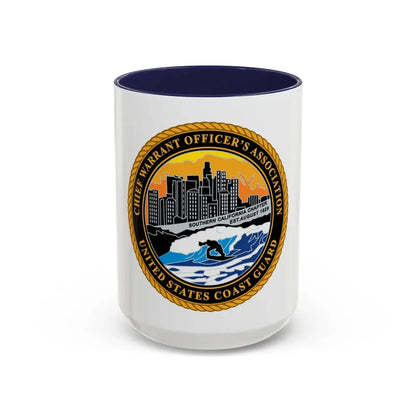 USCG CWO Assoc Surfer (U.S. Coast Guard) Accent Coffee Mug 15oz Navy - Go Mug Yourself